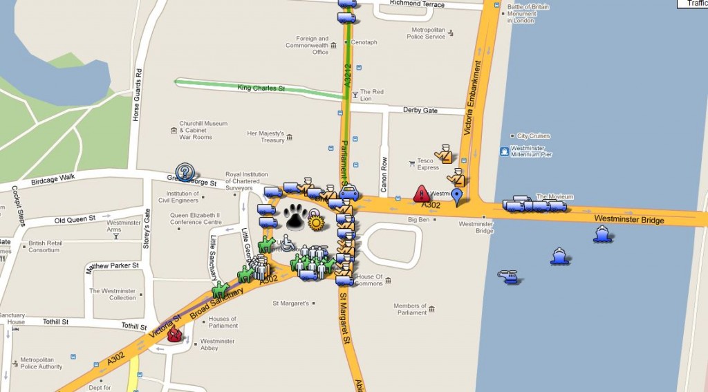 London Tuition Protest Map