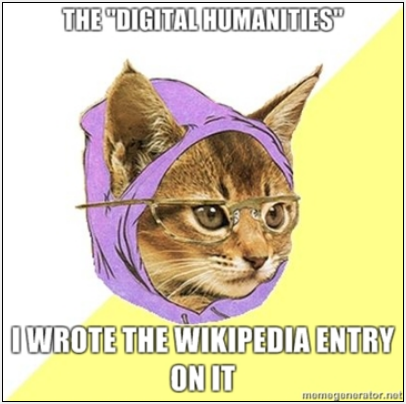 Hipster Cat Meme Taking Credit for Wikipedia Entry on Digital Humanities