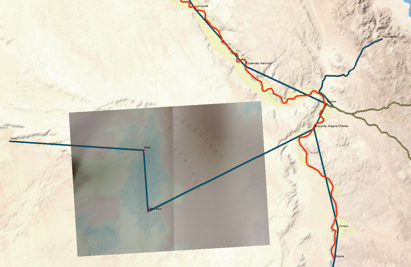 Georectified map photographed from a smart phone