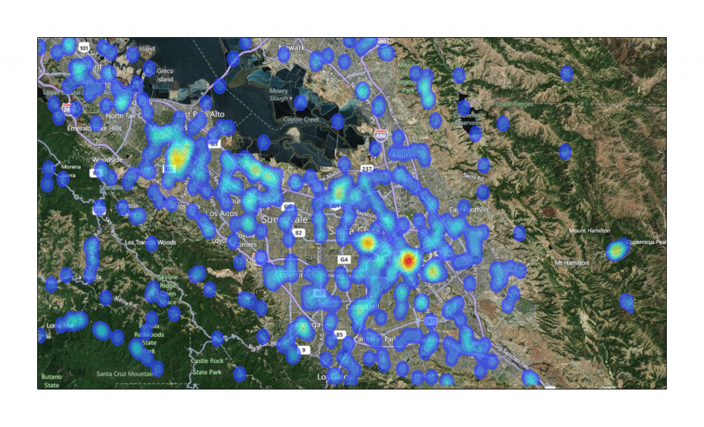 Wikipedia articles located around San Jose
