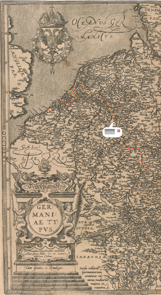 Historic map from Journey Down the Rhine