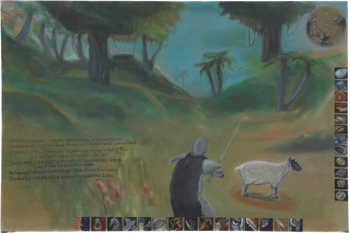 MMORPG, oil on canvas