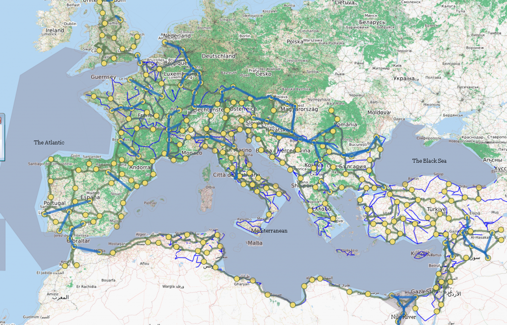 Shape of the Roman Empire is a DH project headed by Walter Scheidel