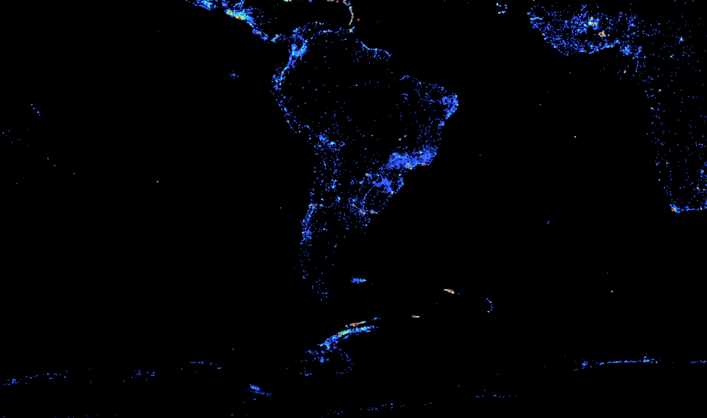 DBpedia Article Density South America, Africa, Antarctica