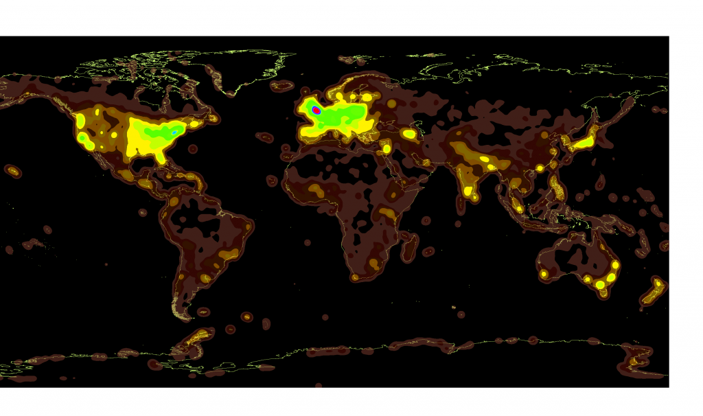 The world as seen from Wikipedia