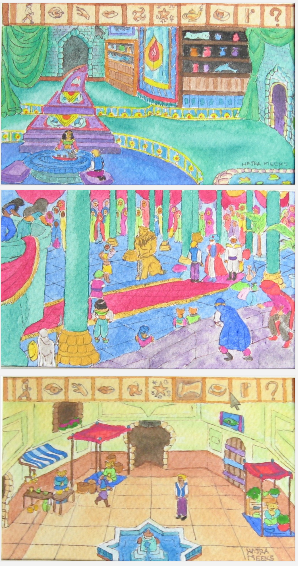 Three Scenes of Quest for Glory by Hajra Meeks