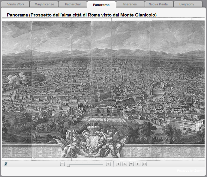 Vasi's "Panorama of Rome" from Tice and Steiner's Imago Urbis