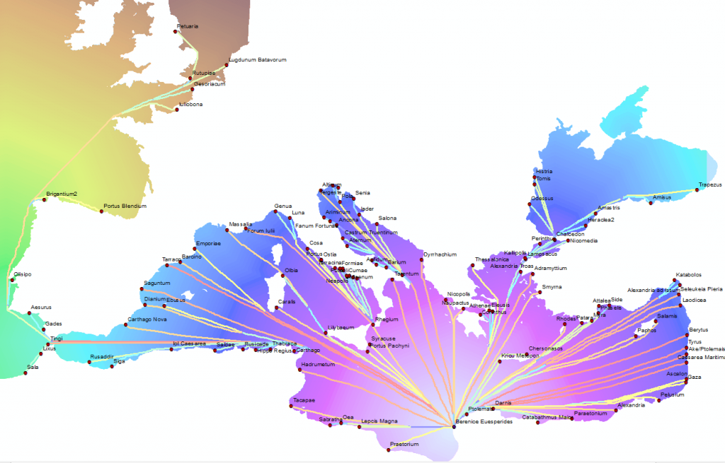 Berenice Eusperides to the rest of the empire via sea
