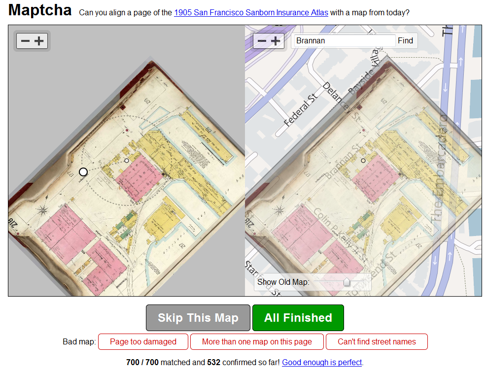 Maptcha Historical Rectification Tool
