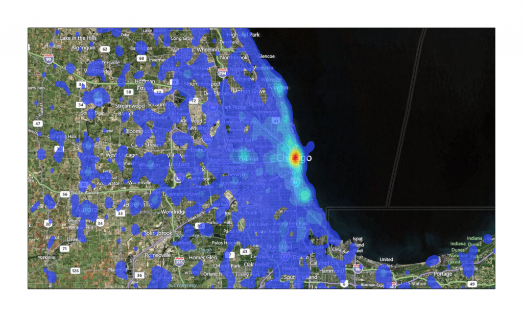 Wikipedia articles located around Chicago
