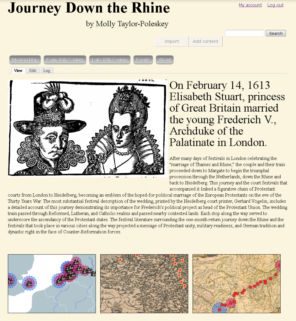 Journey Down the Rhine is a DH project by Molly Taylor-Poleskey