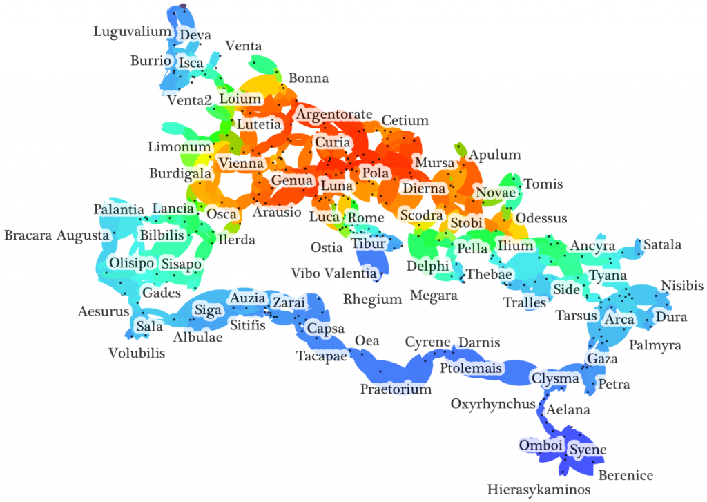 Roman Imperial road network laid out with labels Roman Imperial road network laid out with labels